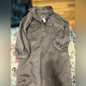 GAP faux suede dress new with tags size small tall